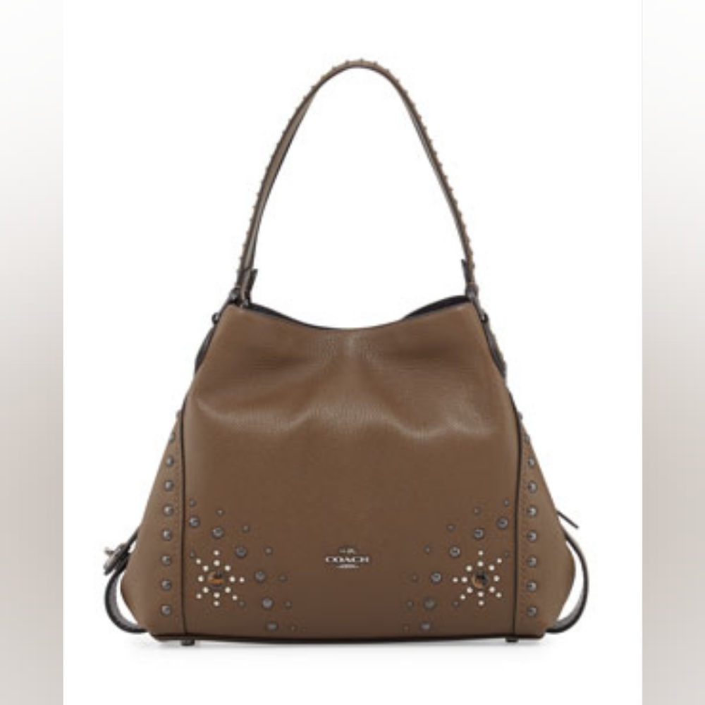 Coach 57660 Western Rivets Edie 31 Leather Shoulder Bag in EUC